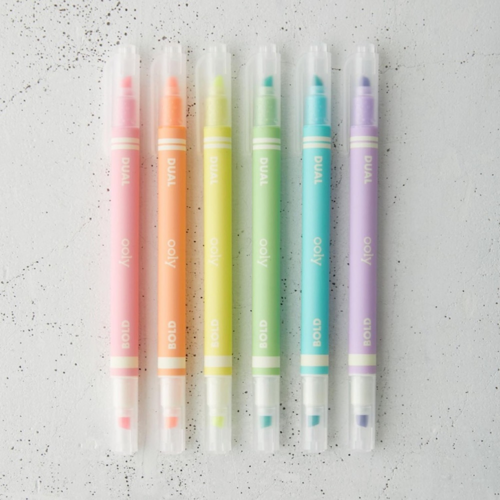 OOLY Dual Liner Double-Ended Highlighter - Set Of 6